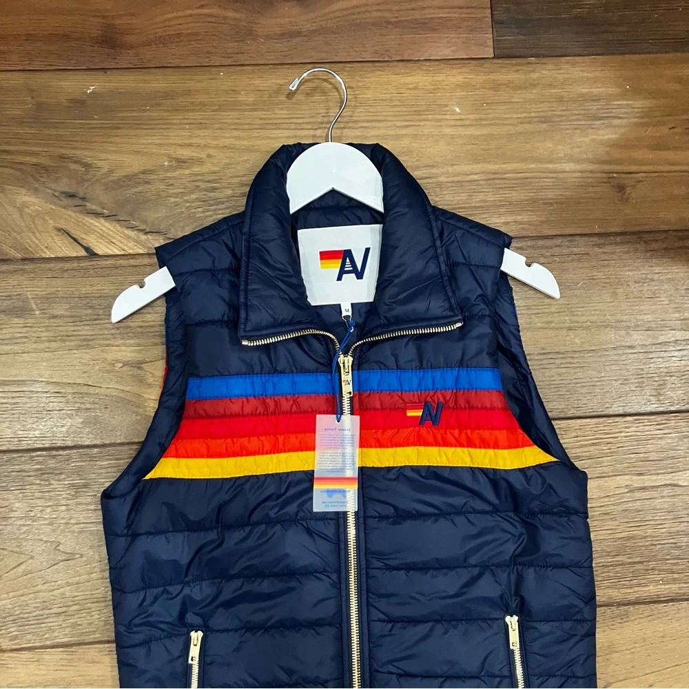 NWT Aviator Nation Women’s 5 Stripe Vest- Womens M - Picture 8 of 11